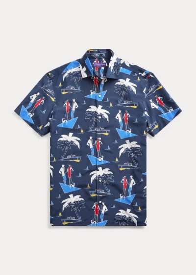 Men's Ralph Lauren Riviera-Print Shirts | 750481WGB